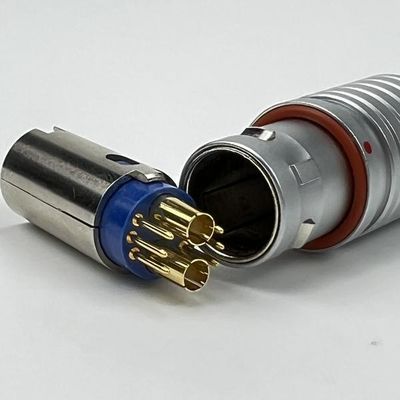 Elektrische 2 coaxial Push Pull kabelconnectoren 4 pin voor militaire communicatie